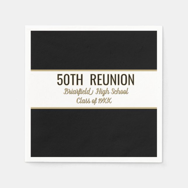 Class Reunion custom party Napkins (Front)