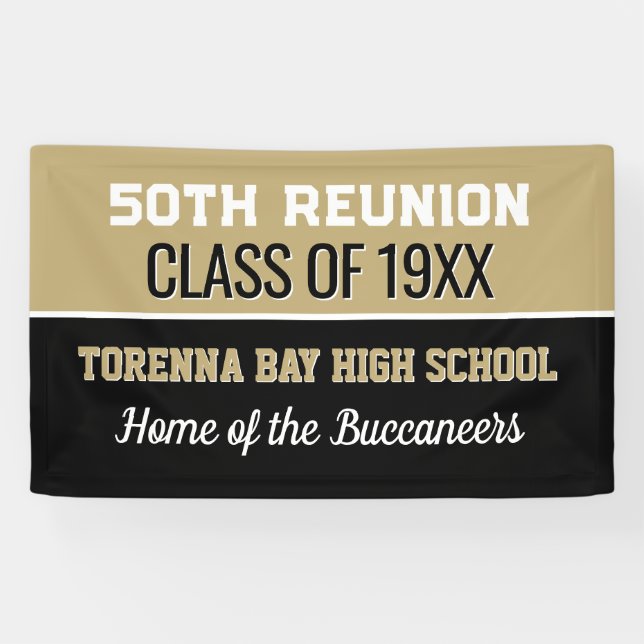 Class Reunion! CUSTOMIZED 50th Reunion banner (Horizontal)