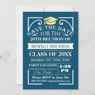 Class reunion design. invitation