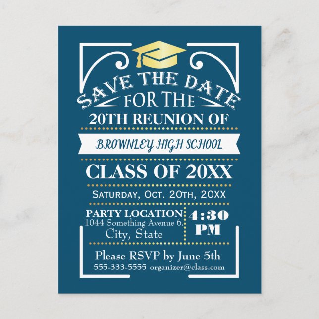 Class reunion design postcard (Front)