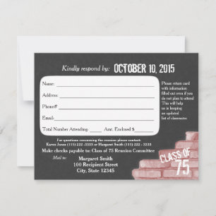 Class Reunion Graffiti Response Card