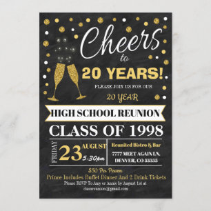 Class Reunion Invitation - faux chalkboard