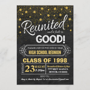 Class Reunion Invitation - faux chalkboard
