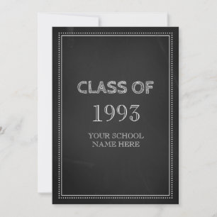 Class Reunion Invitations Chalkboard