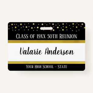 Class Reunion Keepsake Identification ID Badge