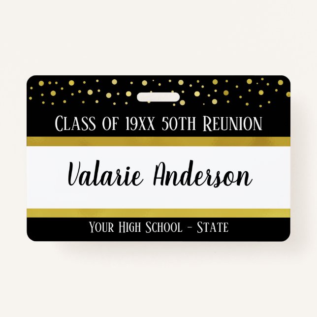 Class Reunion Keepsake Identification ID Badge (Front)