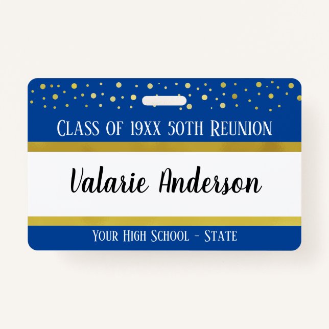 Class Reunion Keepsake Identification ID Badge (Front)