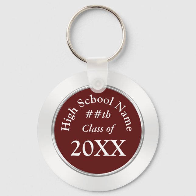 Class Reunion Keychains in Your Colours and Text (Front)