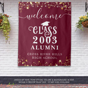 Class Reunion Maroon Welcome Class Year Alumni Tapestry