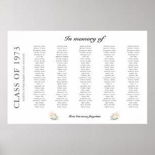 Class Reunion Memorial Up to 150 Names Poster
