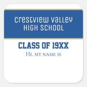 Class Reunion name stickers