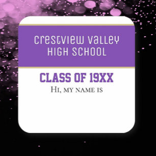 Class Reunion name stickers