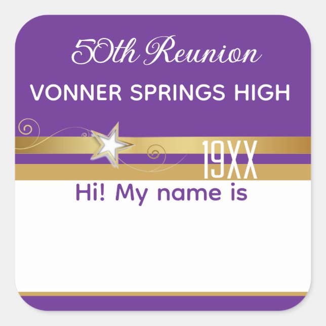 Class Reunion time! 3" Name tag Sticker (Front)