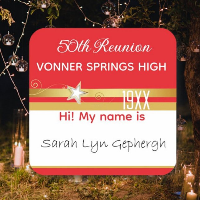 Class Reunion time! 3" Name tag Sticker (Creator Uploaded)