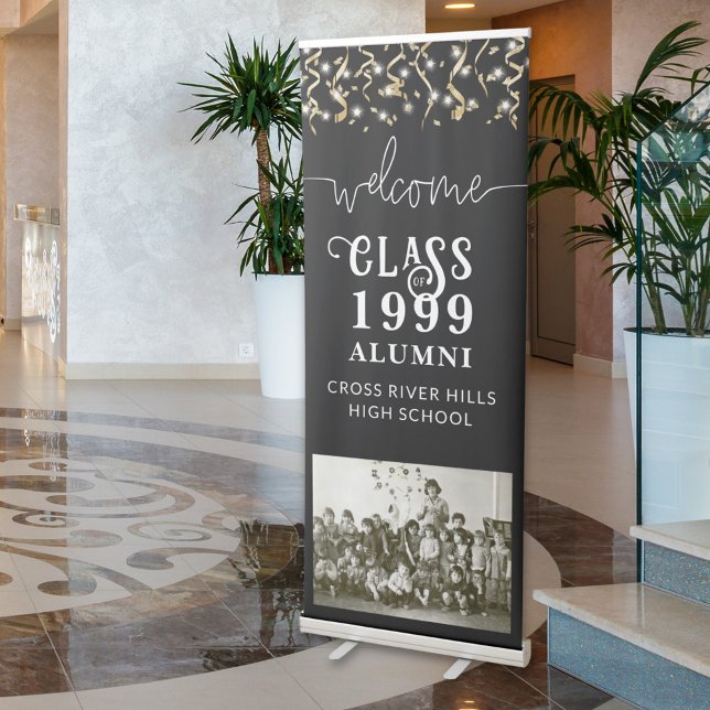Class Reunion Welcome Class Year Alumni Photo Retractable Banner (Creator Uploaded)