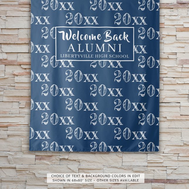 Class Reunion Year Blue Backdrop Photo Prop Tapestry (Creator Uploaded)