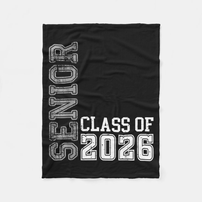 Class Senior Graduation Student Fleece Blanket (Front)