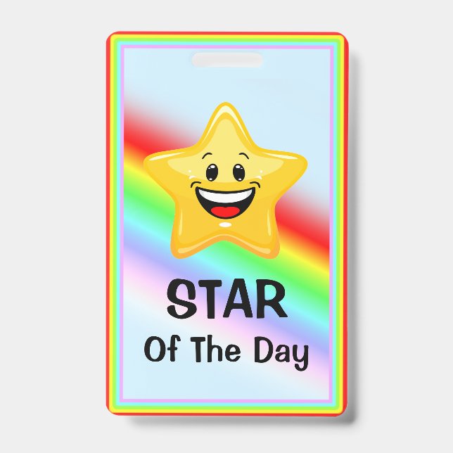 Class Star Award Badge ID Badge (Front)