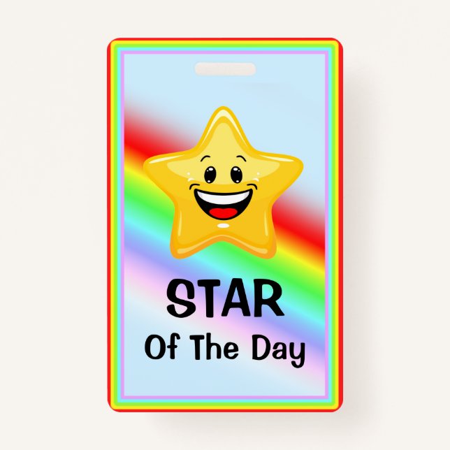Class Star Award Badge ID Badge (Front)