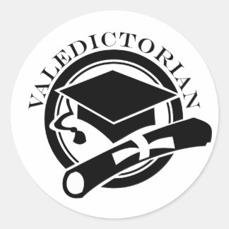 Class Valedictorian Gift Classic Round Sticker
