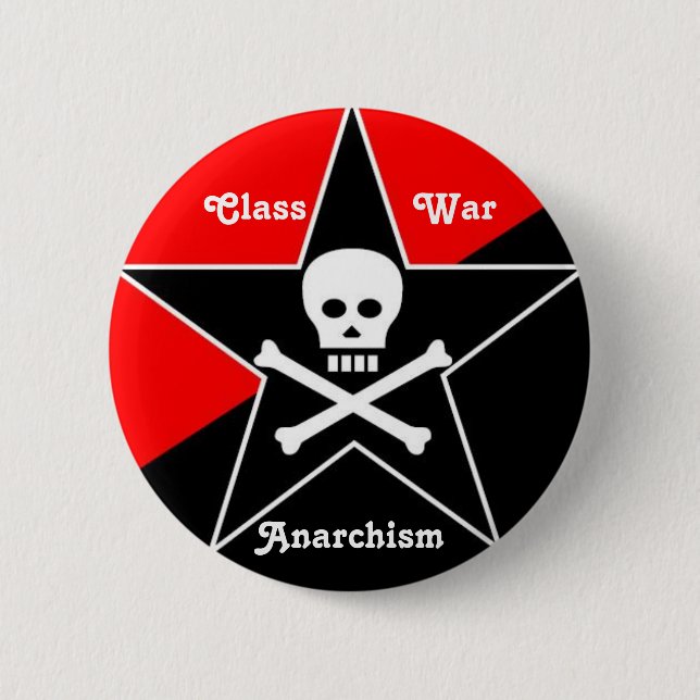 Class War Anarchism 6 Cm Round Badge (Front)
