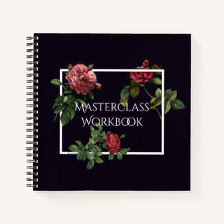 Class Workbook with Vintage Roses Notebook