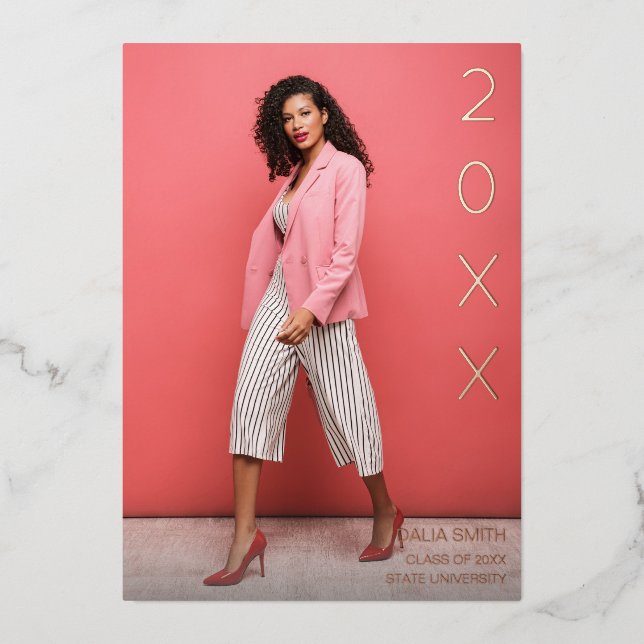 Class Year Foil Graduate Announcement (Front)