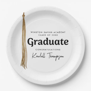 Class Year School Custom graduate Paper Plate