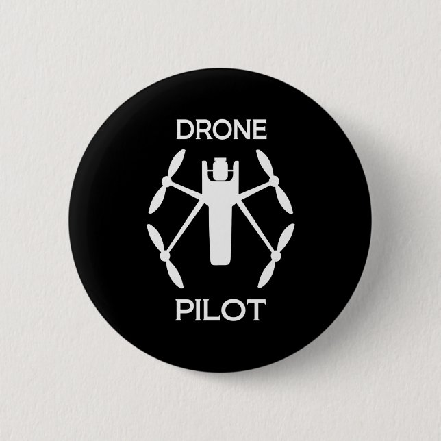 Classes Drone Pilot 6 Cm Round Badge (Front)