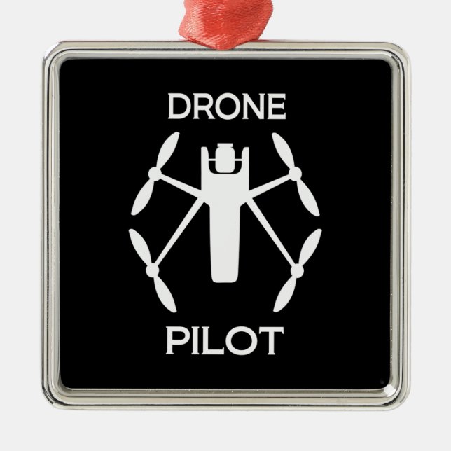 Classes Drone Pilot Metal Tree Decoration (Front)