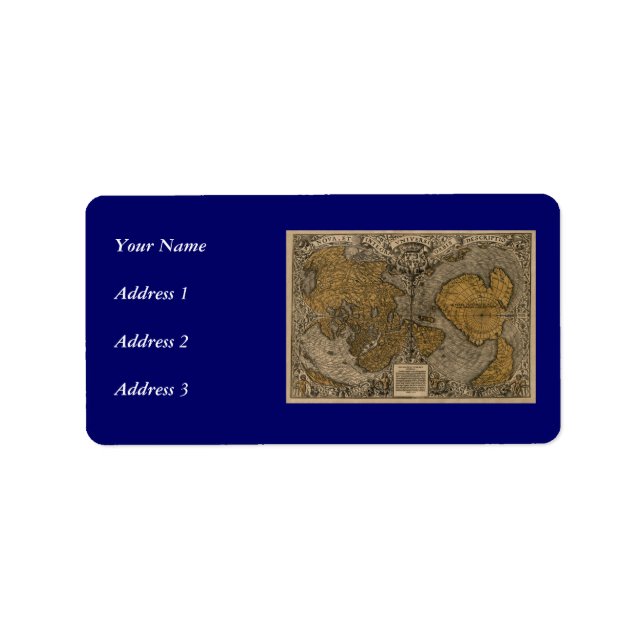 Classic 1531 Antique World Map by Oronce Fine Label (Front)