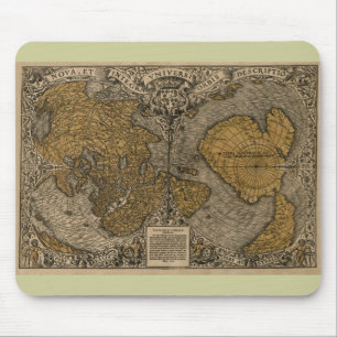 Classic 1531 Antique World Map by Oronce Fine Mouse Mat