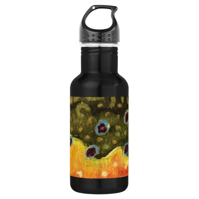 Classic 18 Brook Trout Fishing, Angling 532 Ml Water Bottle (Front)