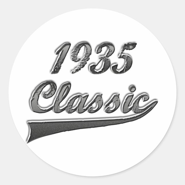 Classic 1935 round sticker (Front)