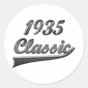 Classic 1935 round sticker