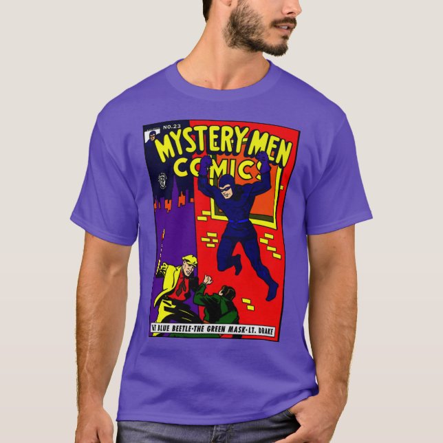 Classic 1940's Mystery Men Comics T-Shirt (Front)