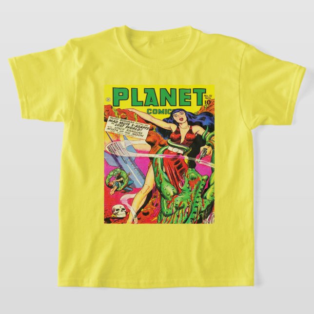 CLASSIC 1940's SCI FI COMICS PUBLICATION COVER T-Shirt (Laydown)
