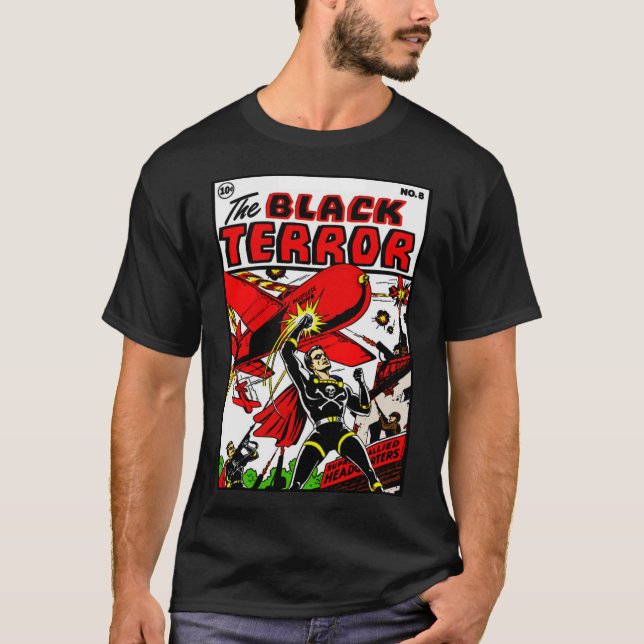 Classic 1940's The Black Terror T-Shirt (Front)
