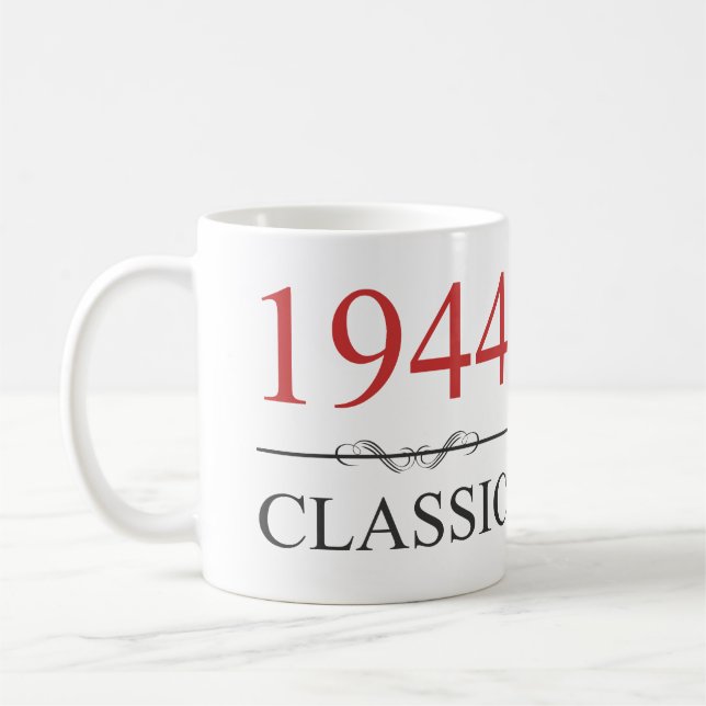 Classic 1944 80th Birthday Coffee Mug (Left)