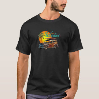 Classic 1950 Woodie Wagon, Vintage Station Wagon R T-Shirt