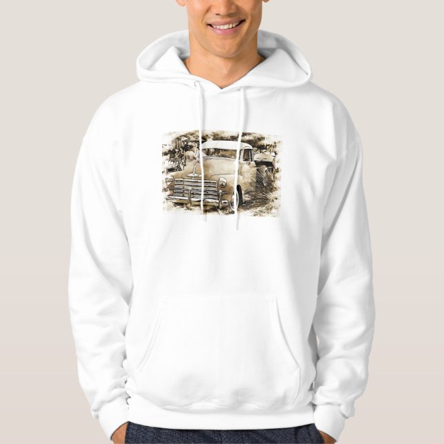 Classic 1950's Chevrolet Chevy Truck Hoodie (Front)