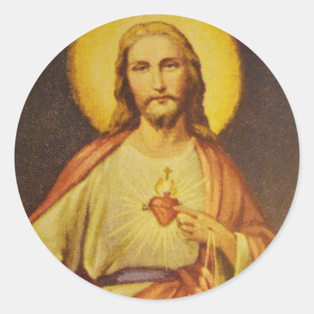 Classic 1950's Sacred Heart of Jesus CCD Stickers (Front)
