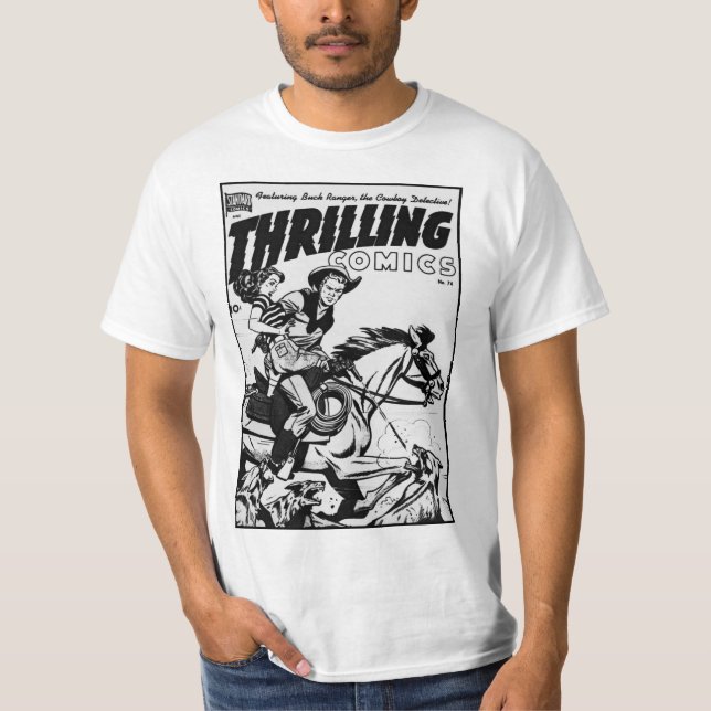 Classic 1950's Thrilling Comics T-Shirt (Front)