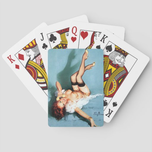 Image of Classic 1950s Vintage Pin Up Girl-On The P Playing Cards