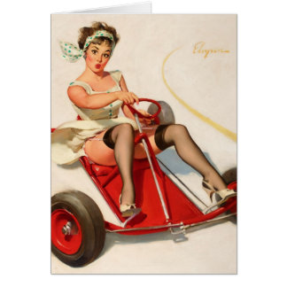 Classic 1950s Vintage Pin Up Girl wall art
