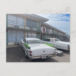 Classic 1950s White Cadillac Postcard