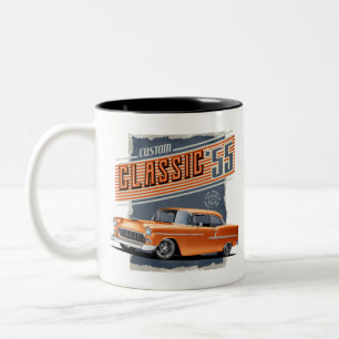 Classic 1955 Street Rod Two-Tone Coffee Mug