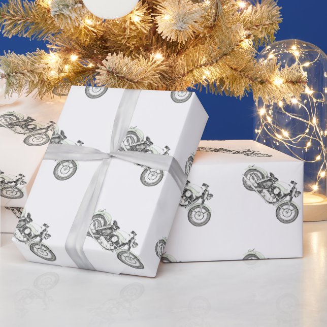 Classic 1957 Sportster Motorcycle Wrapping Paper (Holidays)