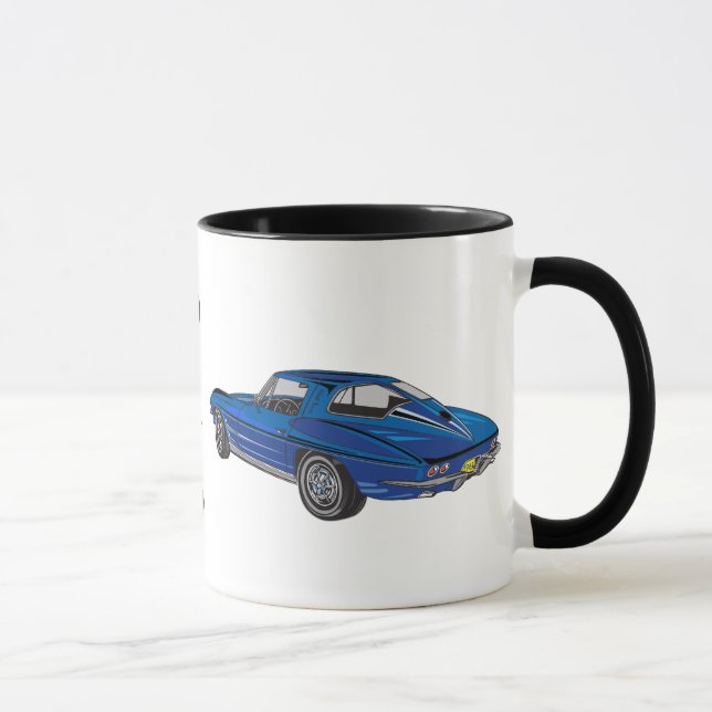 Classic 1963 Blue Corvette DAD Coffee Mug (Right)