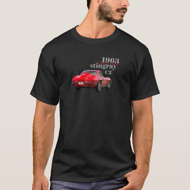 Classic 1963 Stingray Split Window American Sports T-Shirt (Front)